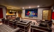 TV room inside Jake Paul's house